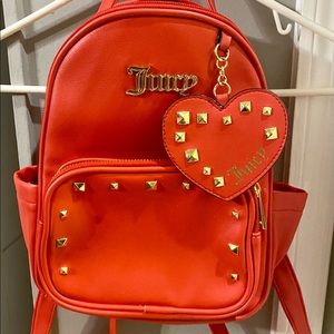 Juicy Couture Faux leather red Backpack